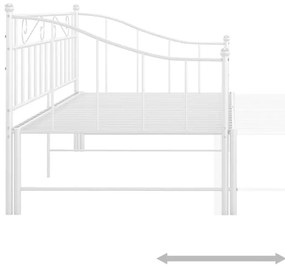 Estrutura sofá-cama de puxar 90x200 cm metal branco
