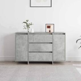 Sideboard Cinzento de Concreto 120x41x75 cm em Madeira Engenheirada