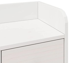 Cama com estante sem colchão 90x200 cm pinho maciço branco