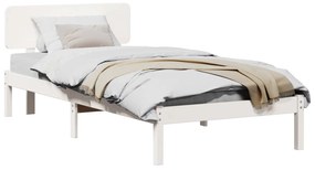 vidaXL Estrutura da Cama Branco 90 x 190 cm Madeira de Pinheiro Sólida