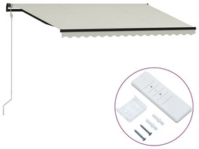 Toldo retrátil automático 400x300 cm cor creme