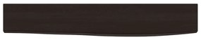 Prateleira de parede 60x10x2cm carvalho tratado castanho-escuro