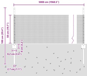 Cerca de Arame Soldado com 22 Postes Cinza 0.5x50 m Aço