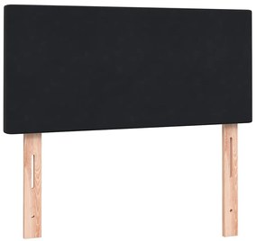 Cama box spring com colchão 90x210 cm veludo preto