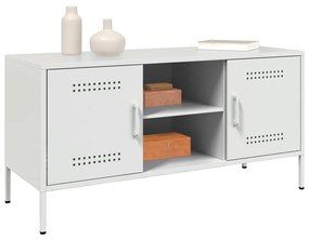 Móvel de TV 100,5x39x50,5 cm aço branco