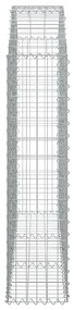 Cesto gabião arqueado 150x30x120/140 cm ferro galvanizado