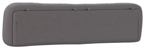 Almofadão de cabeceira 200 cm couro artificial cinzento