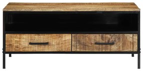 Mesa de Café 90x50x40 cm Madeira Sólida Rústica de Mangueira