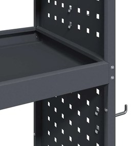 Carro de Ferramentas com prateleira com roda Antracite 65 x 35 x 111 c