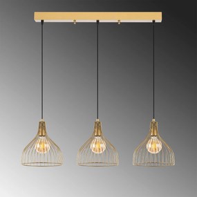 Candeeiro de Teto Cafu – Ouro Brilhante – 94 x 25 x 121 cm