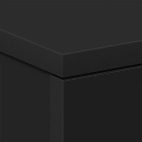 Mesas de cabeceira 2 pcs derivados de madeira preto