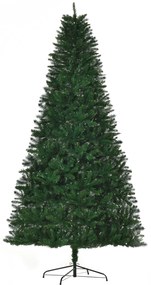 HOMCOM Árvore de Natal Artificial 240cm Ignífuga com 1499 Ramas com 2