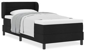 Cama Box com Colchão vidaXL Preto 90x190 cm Tecido