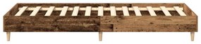 Estrutura de cama sem colchão 75x190 cm madeira velha