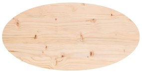 Tampo de mesa oval 80x40x2,5 cm madeira de pinho maciça