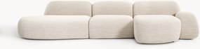 Sofá de canto modular em bouclé Wolke (4 lugares)