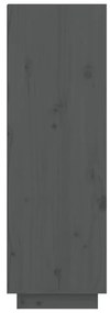 Sapateira 60x34x105 cm madeira de pinho maciça cinza