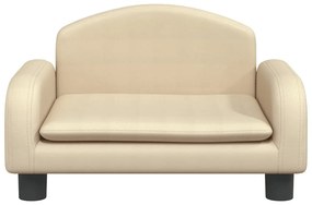 Cama para cães 50x40x30 cm tecido cor creme