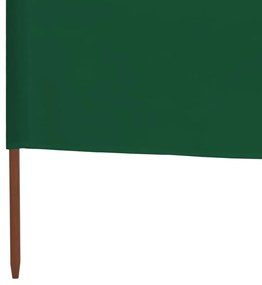 Para-vento com 3 painéis em tecido 400x160 cm verde