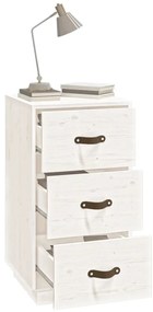 Mesas de cabeceira 2pcs 40x40x75 cm pinho maciço branco