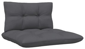3 pcs conjunto lounge jardim c/ almofadões pinho maciço branco