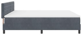 Cama Box com Colchão vidaXL Cinza Escuro 200x200 cm Veludo