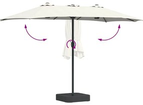 Guarda-sol de Jardim Areia 385 x 209 x 244 cm tecido
