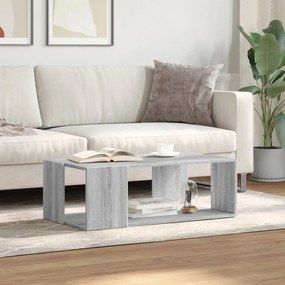 Mesa de centro 89,5x48x30 cm derivados madeira cinzento sonoma