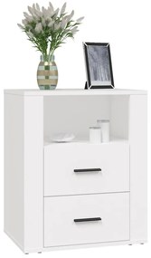 Mesa de cabeceira 50x36x60 cm derivados de madeira branco