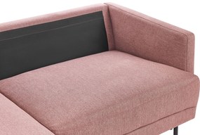 Sofá de canto 2 lugares em tecido castanho rosado à direita BREDA Beliani