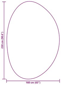 Tapete 'HUARTE'de Pelagem Curta e Lavável Verde Floresta 160x230 cm