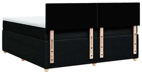 Cama com molas/colchão 180x200 cm tecido preto