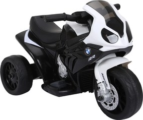 Mota Elétrica BMW para Crianças entre 18-36 Meses 6V com Faróis Música e Velocidade Máx. de 2,5 km/h 66x37x44 cm Preto