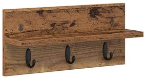 Cabideiro de Parede Madeira antiga 40 x 10.5 x 18 cm