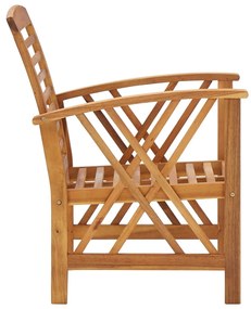 4 pcs conjunto lounge de jardim madeira de acácia maciça