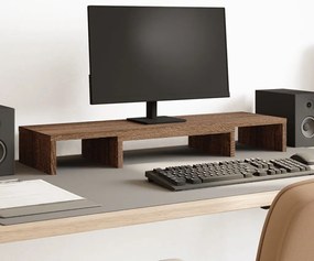 vidaXL Suporte p/ monitor ajustável deriv. madeira carvalho castanho