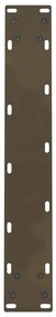 Pés para mesa de jantar em aço natural, 2 peças, 60x(72-73) cm, aço