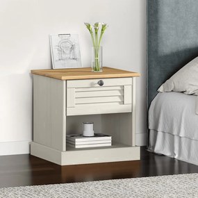Mesa de cabeceira VIGO 42x35x42 cm pinho maciço branco