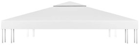 Cobertura de gazebo com 2 camadas 310 g/m² 3x3 m branco