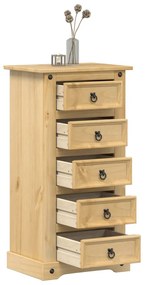 vidaXL Mesa de cabeceira Corona 53x39x103 cm madeira de pinho maciça