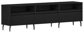 Cabide de TV vidaXL Carvalho Preto 150x30x44,5 cm Madeira de Engenhari