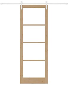 Porta Deslizante com Conjunto de Ferragens 'ORKDAL'Madeira Sólida &amp; Vi