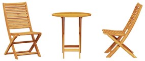 Conjunto de Móveis de Exterior Manual 3 pcs 70 x 70 x 75 cm