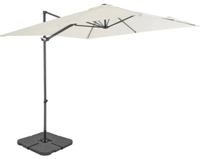 vidaXL Guarda-sol de jardim com base portátil areia