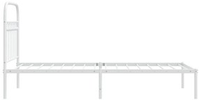 Estrutura de cama sem colchão com cabeceira 75x190 cm branco