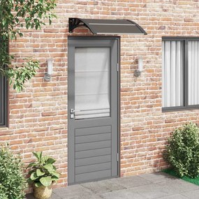 Toldo para porta 80x75 cm policarbonato preto