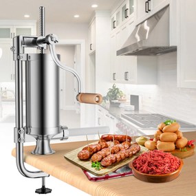 Máquina de enchimento de salsichas vertical de aço inoxidável de 3 litros