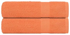 Toalhas de banho 2 pcs 100x150 cm 360 gsm 100% algodão laranja