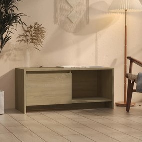 vidaXL Móvel de TV 90x35x40 cm derivados de madeira carvalho sonoma