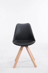Cadeira de cozinha e sala de jantar Toulouse em couro sintético 47,5 x 83 x 55,5 cm Preto